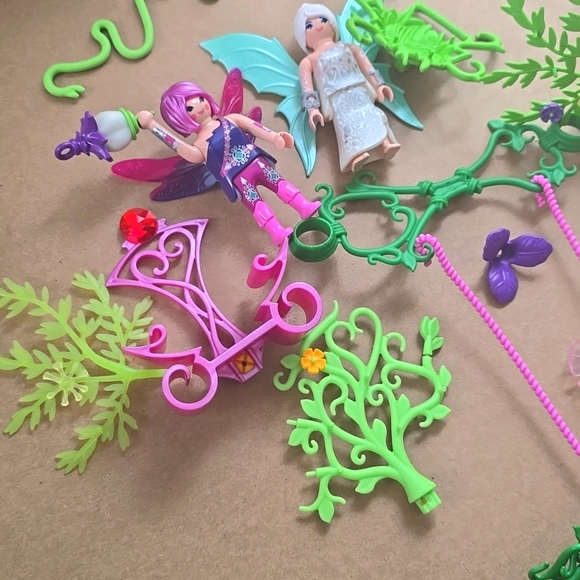 Playmobil Fairy Fairies Land Queen Throne Flowers Swing Vines Trees + more - Picture 2 of 6